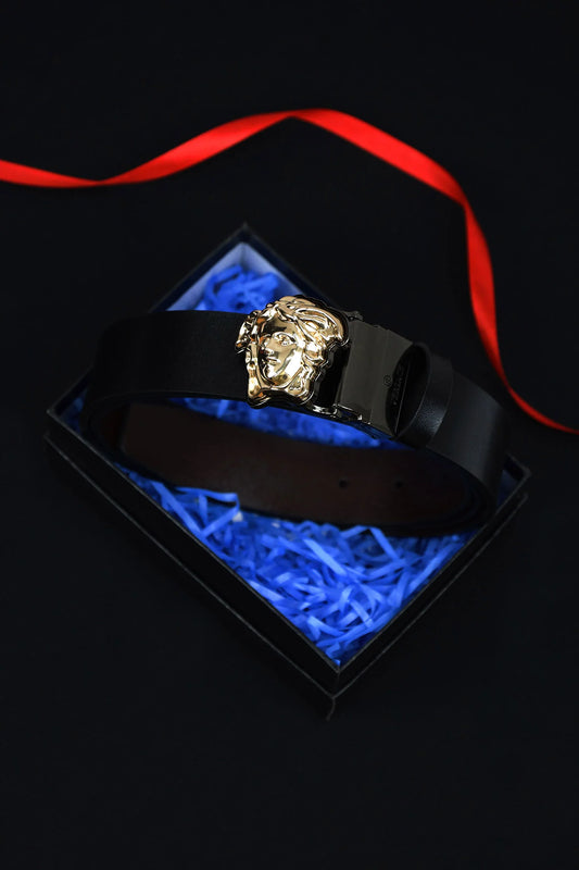 Vrsce Metal Alloy Automatic Buckle Branded Belt