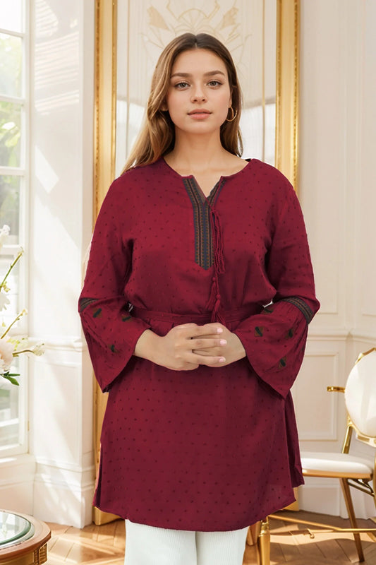 Sale 30% Embroidered Design Self Phulkari Turkish Imported Top